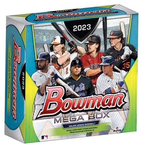 Bowman mega box - 7.50. 3 Bid - 0d2h1m57s - 2023 Bowman Chrome Baseball 5 Card MEGA BOX Pack Brand New Factory Sealed. 2.25. 1 Bid - 0d2h6m57s - Bowman Chrome Topps 1st RCs Baseball MLB 100+ Card Lot Jackson Churio 1st 🔥. 3.88. 1 Bid - 0d2h8m21s - 2023 Bowman Draft Chrome Baseball BDC-55 Gavin Cross GOLD #/50. 